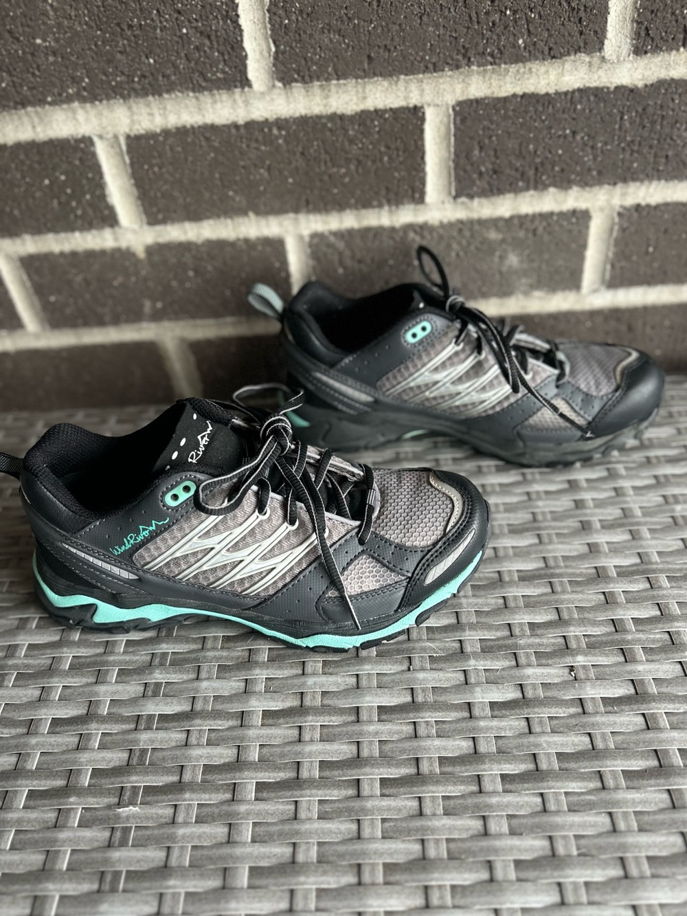 WindRiver Teal, Grey and Black Women's Low Cut Trail,  Hiking, Shoes - Size 6